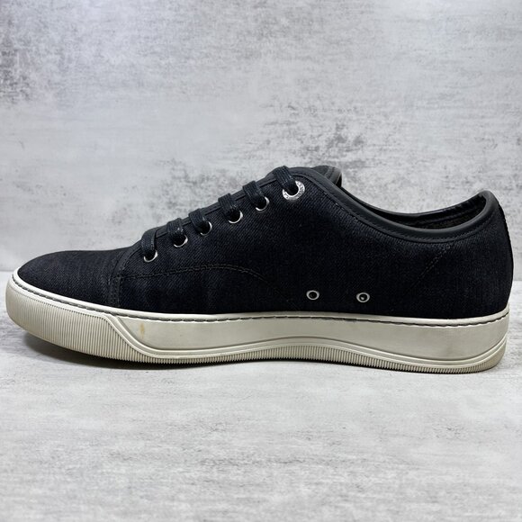 Lanvin Canvas Lace Up Sneakers - Men's Size UK 7 / US 8 - Black - Picture 5 of 14